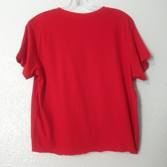 Vibe N' women's size L red and black Como La Flor embroidered top - Picture 4 of 12